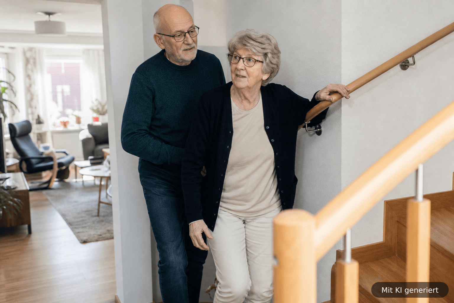 Handlauf an der Treppe nachrüsten: Wann er Pflicht ist, was er kostet und wer Zuschüsse zahlt